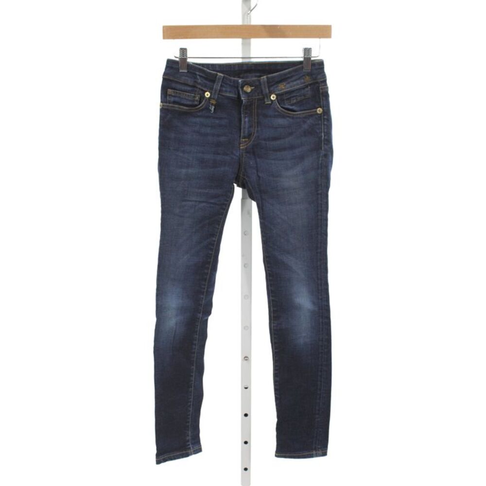 R13 Womens Blue High Rise Skinny Jeans Cotton Button Closure Size 26